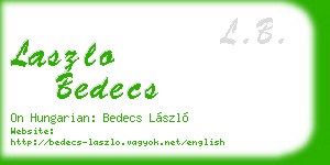 laszlo bedecs business card